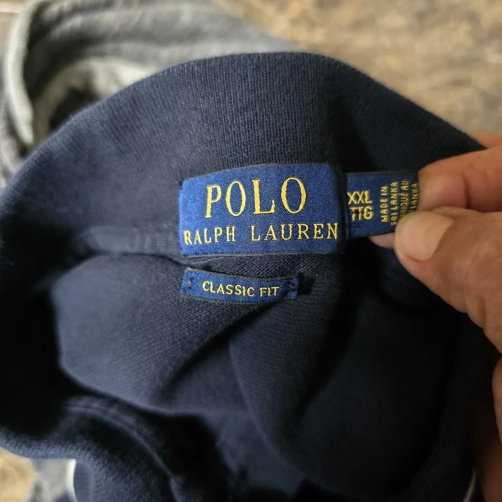 Polo Ralph Lauren Big Pony USA Flag Rugby Shirt Blue Men's XXL